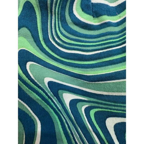 Motel Psychedelic Pattern Mini Skirt Size Small Green & Blue - Picture 6 of 8
